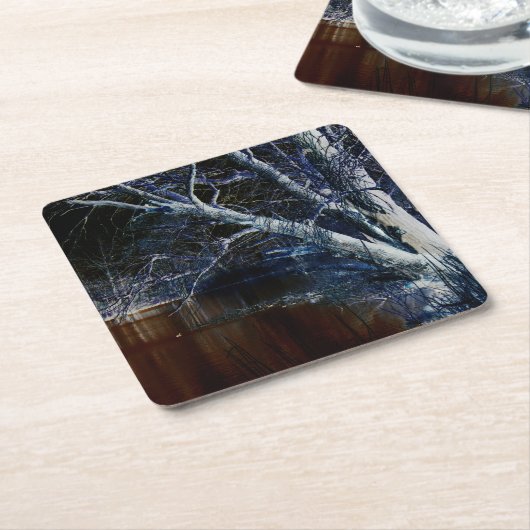 Donkere zijde 7 coastercna kartonnen onderzetters (Schuin)