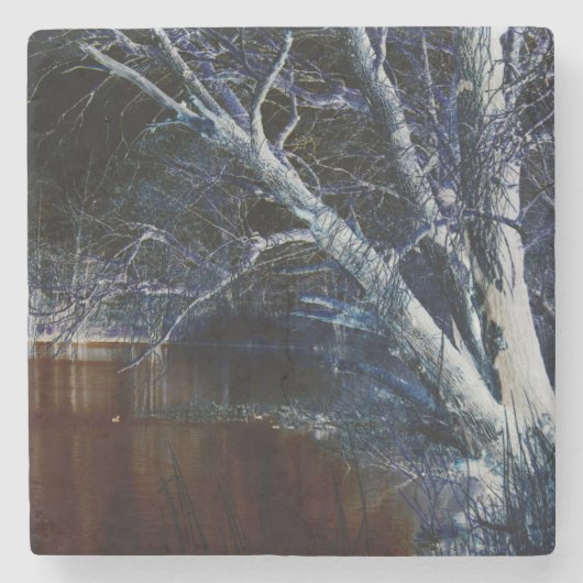 Donkere zijde 7 coastercna stenen onderzetter (Voorkant)