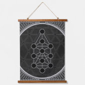 Donkere zijkant occulte kennisstructuur Qlifoth Hangend Wandkleed (Voorkant)