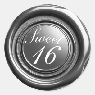 Donkere Zilveren Kaars Was Zegel Drip Sweet 16 Tro