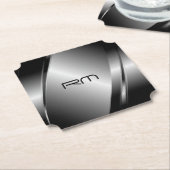 Donkere zilveren tinten met een glanzend metallisc kartonnen onderzetters (Gekanteld)