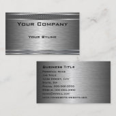 Donkere, zilverkleurige Visitekaartje (Voorkant / Achterkant)