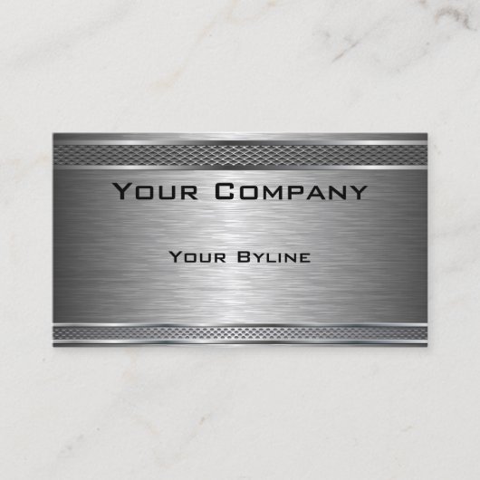 Donkere, zilverkleurige Visitekaartje (Voorkant)