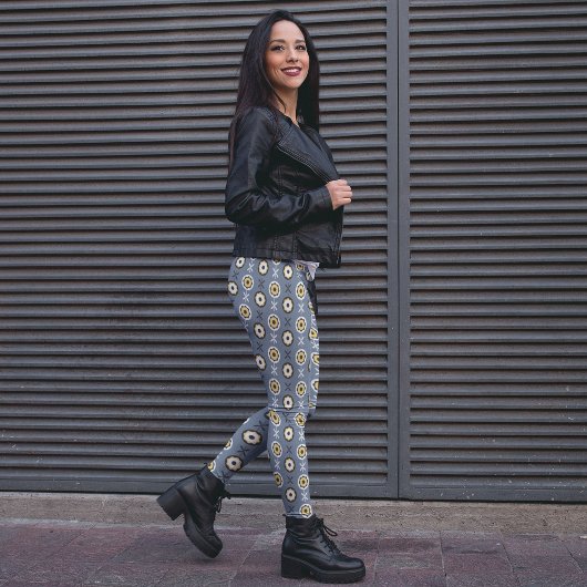 donkere zonnebloemen leggings