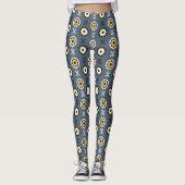 donkere zonnebloemen leggings (Voorkant)