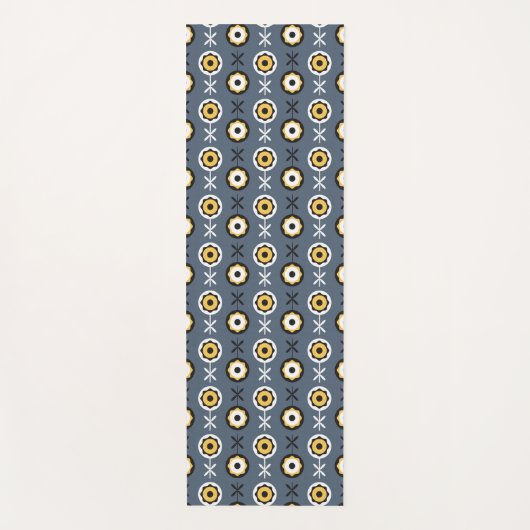 donkere zonnebloemen yogamat (Voorkant)