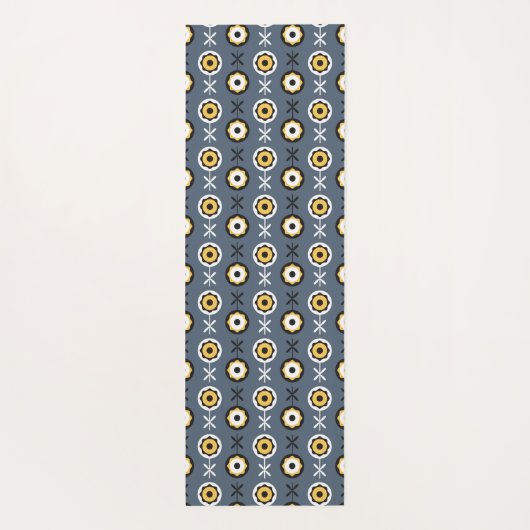 donkere zonnebloemen yogamat (Achterkant)