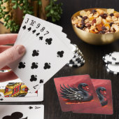 Donkere Zwaan van Botten – Gotische Elegantie Pokerkaarten (Insitu)