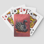 Donkere Zwaan van Botten – Gotische Elegantie Pokerkaarten (Achterkant)