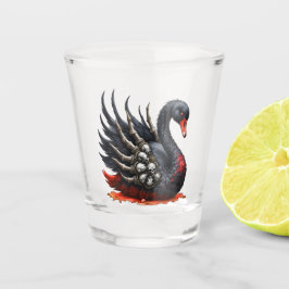 Donkere Zwaan van Botten – Gotische Elegantie Shot Glas