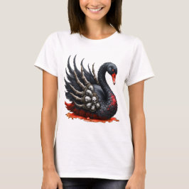 Donkere Zwaan van Botten – Gotische Elegantie T-shirt
