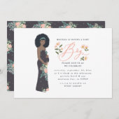 Donkere zwarte aanstaande moeder van een jongetje  (Voorkant / Achterkant)