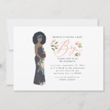 Donkere zwarte aanstaande moeder van een jongetje 