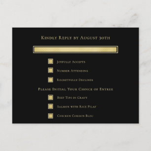 Donkere Zwarte Achtergrond Gouden Menu Selectiekaa