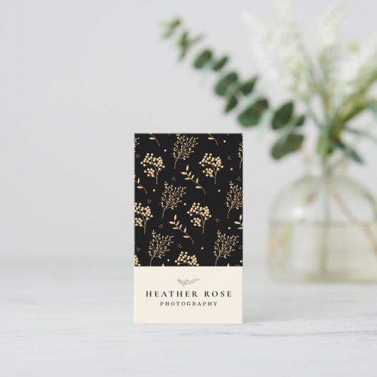 Donkere zwarte achtergrond van foto's Uw Logo foto Visitekaartje (Staand voorkant)