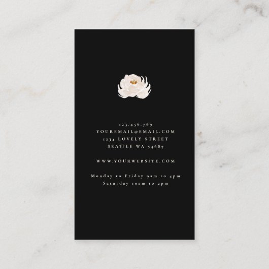 Donkere zwarte achtergrond van foto's Uw Logo foto Visitekaartje (Achterkant)