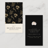 Donkere zwarte achtergrond van foto's Uw Logo foto Visitekaartje (Voorkant / Achterkant)