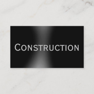 Donkere zwarte constructie Visitekaartje