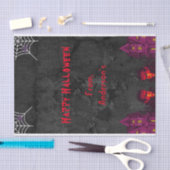 Donkere zwarte Creepy, aangepaste halloween-party  Tissuepapier (Craft)