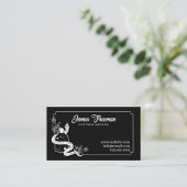 Donkere zwarte en witte sloppenspeler Ventilator T Visitekaartje (Staand voorkant)