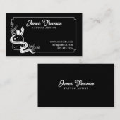 Donkere zwarte en witte sloppenspeler Ventilator T Visitekaartje (Voorkant / Achterkant)