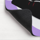 Donkere zwarte lipstick muismat (Hoek)