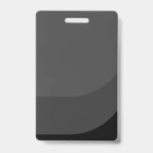 Donkere Zwarte Moderne & Minimalistische Perspas F Badge (Achterkant)