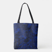 Donkere zwarte steen marmer graniet textureerde pr tote bag (Achterkant)
