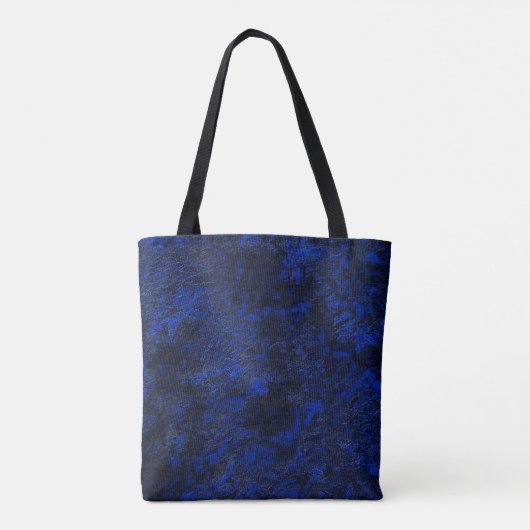 Donkere zwarte steen marmer graniet textureerde pr tote bag (Achterkant)