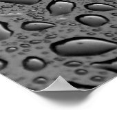 Donkere zwarte waterdruppels, getextureerd design poster (Hoek)