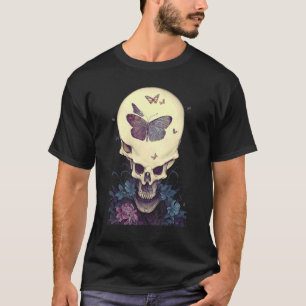 Donkerflank schedel Butterfly Skelet 1 T-shirt