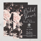 Donkerflens Blush Roze houtskool grijs Vrijgezelle Kaart (Voorkant / Achterkant)