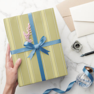 Donkergeel & Gele Strepen Cadeaupapier