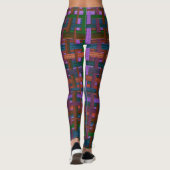 Donkergekleurd 'gebrand' in doek of canvas leggings (Achterkant)