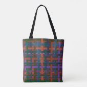 Donkergekleurd 'gebrand' in doek of canvas tote bag (Achterkant)