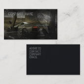 donkergekleurd Visitekaartje met sportauto (Voorkant / Achterkant)