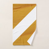 Donkergele en witte meetkundige handdoek (Handdoek)