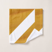 Donkergele en witte meetkundige handdoek (Wasdoekje)