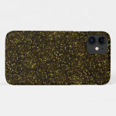 Donkergele glitter Case-Mate iPhone case (Achterkant (horizontaal))