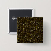 Donkergele glitter vierkante button 5,1 cm (Voorkant /achterkant)
