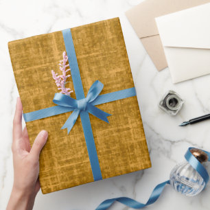 Donkergele Linnen Cadeaupapier