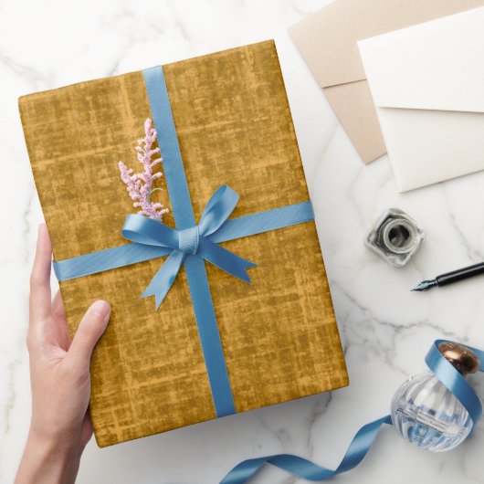Donkergele Linnen Cadeaupapier (Geschenken)