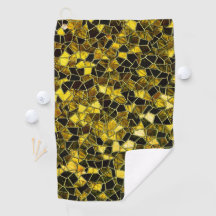 Donkergele mozaïek, met vitale vlekken