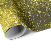 Donkergele zwarte abstracte melkweg cadeaupapier (Rol Hoek)