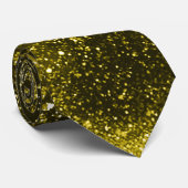 Donkergele zwarte abstracte melkweg stropdas (Opgerold)
