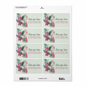 Donkergelige Junco Waterverf Return Address Label (Full Sheet)