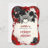 Donkergothic Halloween "Samen met" Uitnodiging (Voorkant)