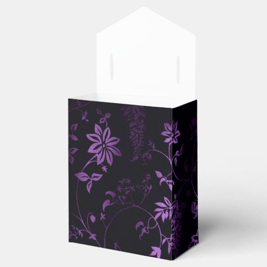 Donkergothisch Paars Roos Bedankdoosjes (Geopend)