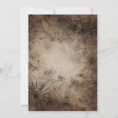 Donkergotisch Bruin & Zwart Spinnenweb Vrijgezelle Kaart (Achterkant)