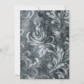  Donkergotisch Grijs & Zwart Damast & Ravens Kaart (Achterkant)
